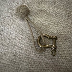 FREE WITH PURCHASE! HandmadeTan Key Holder nautical style with brass shackle